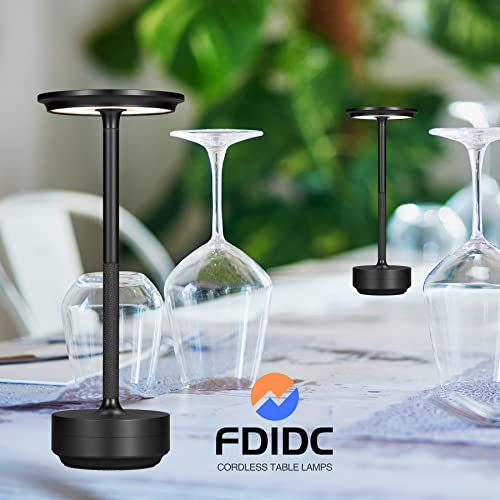 Fdidc Cordless Table Lamp,2Pack Rechargeable Table Lamp Battery Operated Lamp Led Portable Touch Restaurant Table Light Up To 40 Hours Usage，For Desk Lamp Dining Table,Outdoor,Bar Cordless Lamp #TOP4
