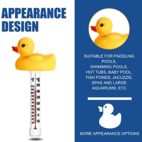 Gardtech 2 Pack Floating Pool Thermometer, Easy Accurate Read For Water Temperture, Sturdy And Shatter-Resistant Temperature Gauge Meter With String For Swimming Pools, Hot Tub, Spa (Duck) #TOP1