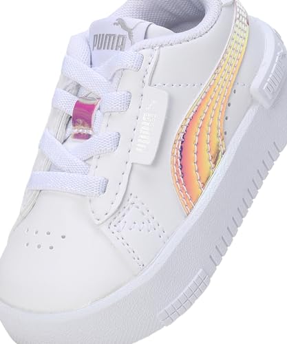 PUMA Baskets JADA Holo AC INF pour bébé Fille, Blanc/argenté, 26 EU, Blanc