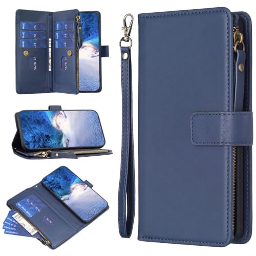 Étui Realme C53 bleu en cuir durable de qualité supérieure