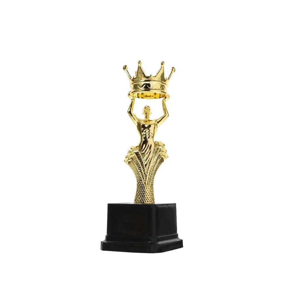 Golden Winner - Trofeo para competición de canto, corona de plástico para fiesta, celebración, ceremonia, recuerdo
