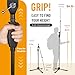 CAHAYA Tripod Microphone Stand: Boom Arm One-Button Release Floor Mic Stand Portable with Carrying Bag and 2 Mic Clips for Singing Performance Wedding Stage Meeting Live CY0362
