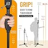 CAHAYA Tripod Microphone Stand: Boom Arm One-Button Release Floor Mic Stand Portable with Carrying Bag and 2 Mic Clips for Singing Performance Wedding Stage Meeting Live CY0362