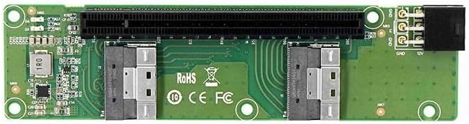 Dual-Port Slimsas(SFF-8654 8I) to PCIe x16 Converter