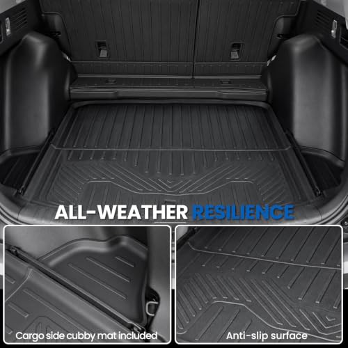 Image of Floor Mats for Honda CRV 2017-2022 Gas Only, with Cargo Mat | Full Protection Mat Set with Cargo Liner, All Weather TPE, Non Slip & Odorless & Scratch Proof, CR-V Gas Accessories