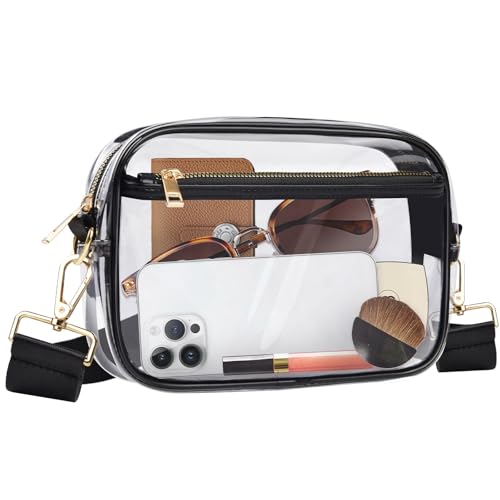 Clear Bag Stadium Approved, Clear Crossbody Bag Purses for women for Concert, Sports, Festivals