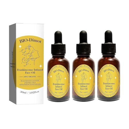 ?3 Pcs Frankincense Resin Oil, Organic Black Seed Castor & Jojoba Oils Frankincense Essential Oil for Face Moisturizer Serum. ?