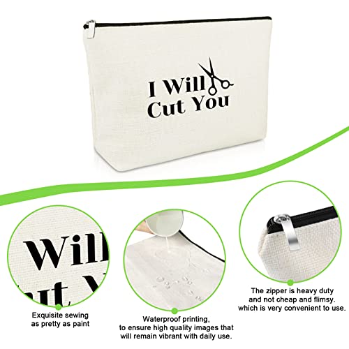 Hairdresser Gift for Women Hair Stylist Gift Makeup Bag Funny Birthday Present for Hair Dresser Stylists Barber Hairstylist Cosmetic Bag Appreciation Present Cosmetology Graduate Cosmetic Pouch3