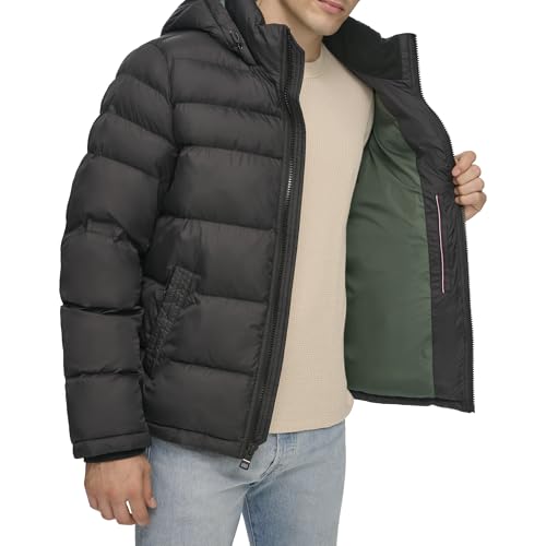 Image of Tommy Hilfiger Men's Down Alternative Hooded Puffer Jacket (Standard and Big & Tall)