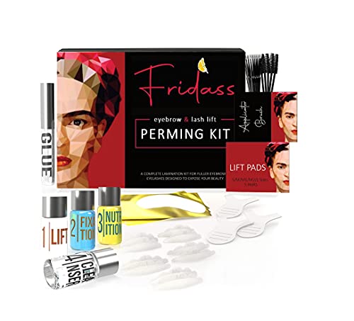 FRIDASS Eyebrow and Eyelash Lift Kit, Professional Laminating Set, Perming DIY Serum, Mini permanent extension lashes curl at home, No Beauty Mascara Needed, Curled Instantly, New