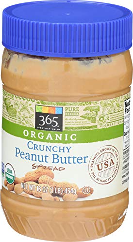 Image of 365 by Whole Foods Market, Organic Crunchy Peanut Butter, 16 Ounce (Pack of 2)