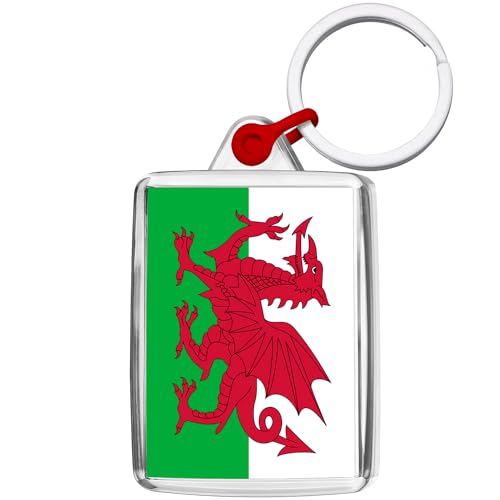 Pixly® Porte-clés drapeau du Pays de Galles - Souvenir - Cadeau souvenir, claire, M