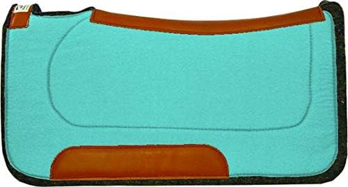 Diamond Wool Contoured Ranch Turquoise Western Saddle Pad Size 30x30 and 1/2" Thickness