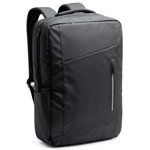 Vida Sol Mochila Impermeable PU 15L para Portátil 13', Antirrobo con Puerto USB, Cinta Trolley y Bolsillos Laterales y Dobles Compartimentos, Acolchada para Uso Diario y Trabajo,