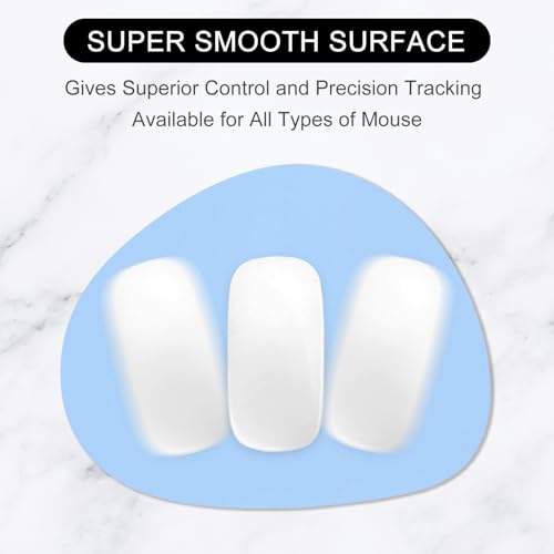 Tapis de souris ovale texturé de qualité supérieure bleu 3 mm - 2