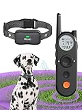 Htcuto Wireless Dog Fence & Electronic Training Collar 2 in 1, 3500FT Wireless Fence, 6100FT Remote Training, IPX7 Waterproof Collar 185 Days Rechargeable Battery