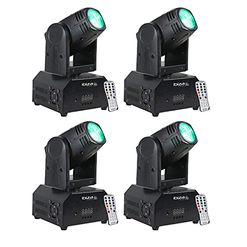 Ibiza light - 4 Jeux de Lumière - Pack 4 Lyres LMH250-RC Dmx rapides et puissantes - Idéal déco soirée DJ ambiance mariage anniversaire bar club disco fête