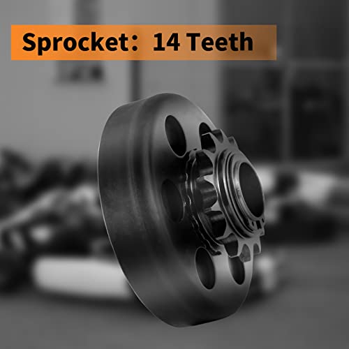 Cluparis Heavy Duty Clutch Assembly With 1" Bore & #40/41/420 Chain Sprocket For Go-Karts & Mini Bikes (14 Tooth Sprocket) #TOP2
