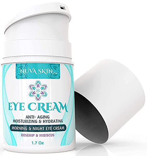 Nuva-Skin-Intensive-Eye-Cream-with-Rosehip-Hibiscus--Anti-Aging-Under-Eye-Cream-Reduces-the-Appearance-of-Fine-Lines-Wrinkles-Dark-Circles-Puffiness-and-Bags-17-Fl-Oz Nuva Skin Intensive Eye Cream with Rosehip & Hibiscus – Anti-Aging Under Eye Cream - Reduces the Appearance of Fine Lines, Wrinkles, Dark Circles, Puffiness and Bags, 1.7 Fl Oz