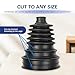 Cuymoap 2 PCS Car CV Axle Boots, Rubber Flexible Joint Boot Dust Cover with Fixed Clamps and Cable Ties, Cuttable Seal Outer Ball Cage Protection, Universal Axle Repair Accessory for Car (Black)