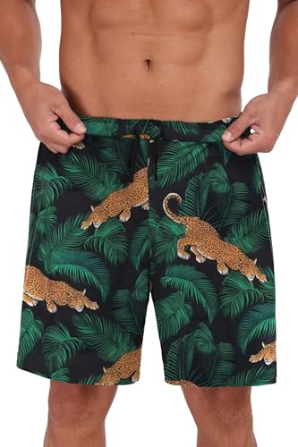 Image of Mens Pajamas Set Lightweight Summer Pjs Sleepwear Soft Comfy Short Sleeve Loungewear With Pocket (S-4X)