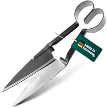 BERGER Topiary & Sheep Shears 2722 - Commercial Grade, Self-Sharpening Blades, Heart Spring, Ambidextrous Design, 6.1 in. Straight Cutting Edge, 12.6 in. Long