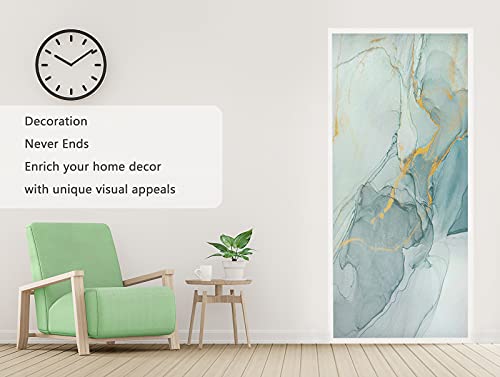 Myronsa Marble Texture Privacy Window Film Static Cling No Glue Window Marble Stained Glass Window Film Coverings Glass Sticker For Home For Bathroom Living Room Glass Film 35.4" X 78.6" (90 X 200 Cm) #TOP3