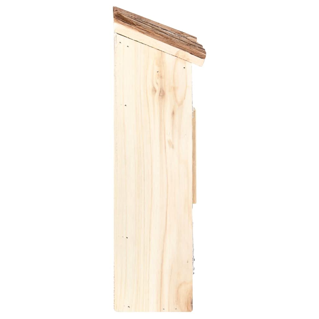 Casa per insetti in legno di abete, 30 x 10 x 30 cm, con bambù, pigne di pino, resistente alle intemperie, per giardino, balcone, terrazza, come nidificatore e quartiere di svernamento per