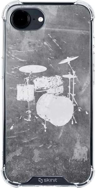 Skinit Clear Phone Case Compatible with iPhone 16e - Faded Drumset Design