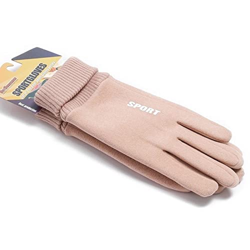 Gants d'hiver chauds pour femme avec doublure polaire chaude coupe-vent pour l'hiver froid et dur, sports de plein air, ski, randonnée, cyclisme, beige Cover