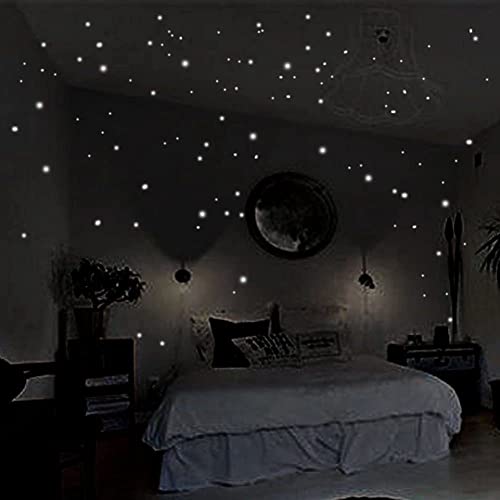 407 piezas de calcomanías luminosas para pared y techo miniatura 1