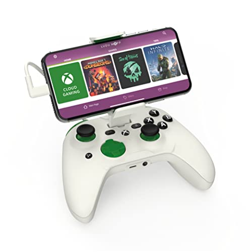 Image of RiotPWR RP1950X Cloud Mobile Cloud Gaming Controller for iOS (Xbox Edition) - Mobile Game on Your iPhone - COD Mobile Games, Apple Arcade + More [1 Month Xbox Game Pass Ultimate Included], White