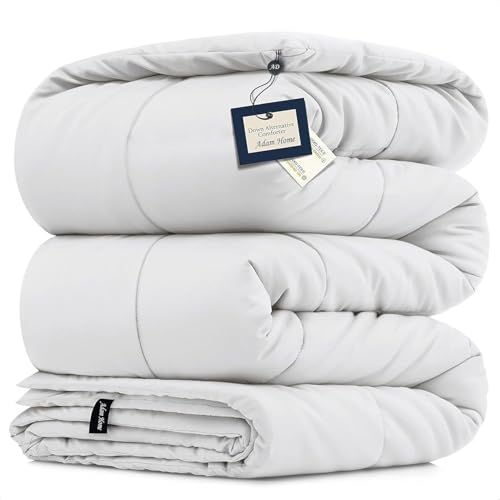 Adam Home Single Duvet 10.5 Tog All Season Comforter, Lightweight Skin Friendly Quilt, Down Alternative Ultra-Soft Plush Breathable Duvet Single