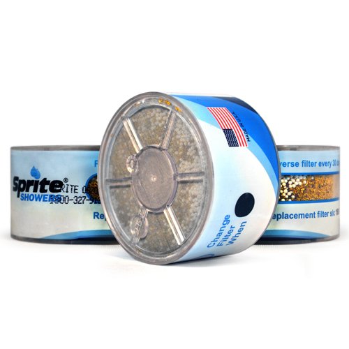 Image of Sprite Showers SLC Slim-Line Replacement Chlorgon Shower Filter Cartridge (Pack of 3)