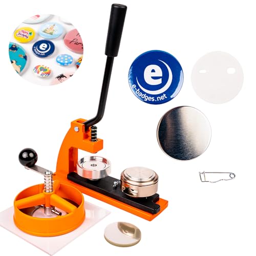 Buttonmaschine für 45mm Pins mit Zubehör und 100 Buttons