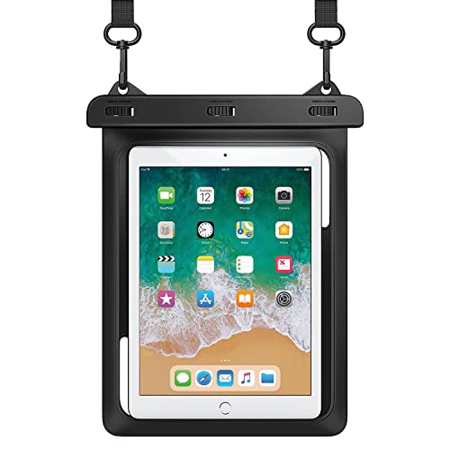 Weuiean Waterproof Bag Case For Ipad 8Th/7Th/6Th/5Th/4Th Generation 10.2/9.7, Ipad Air 1/2/3, Ipad Pro With Lanyard For Ipad/Samsung Galaxy Tab 9.7 Inch, Tablets Dry Bag - Black #TOP12