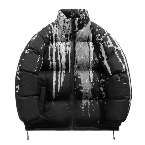 Doudoune col montant homme USTZFTBCL veste hiver chaude manteau matelassé uni