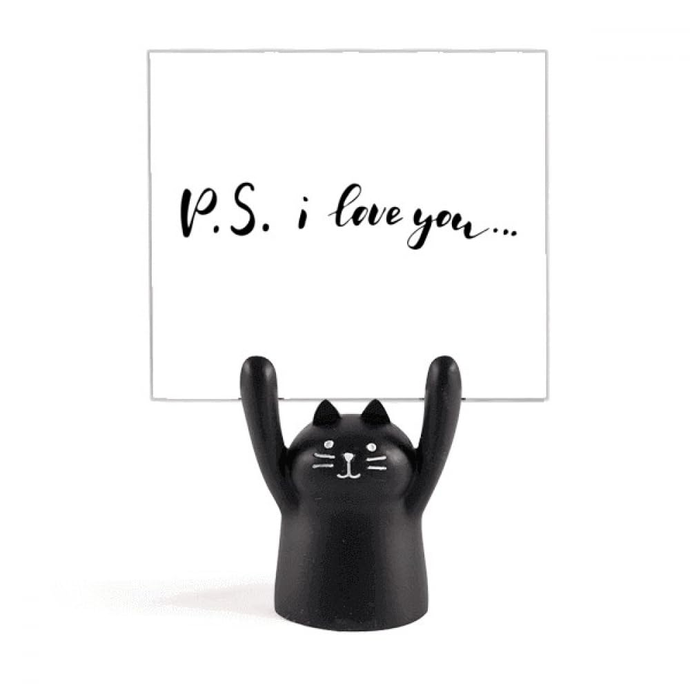Support pour mémo chat noir avec citation pour ne plus perdre vos notes - 4