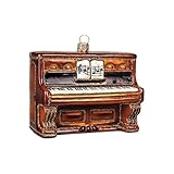 Brown Piano Polish Blown Glass Christmas Ornament Decoration