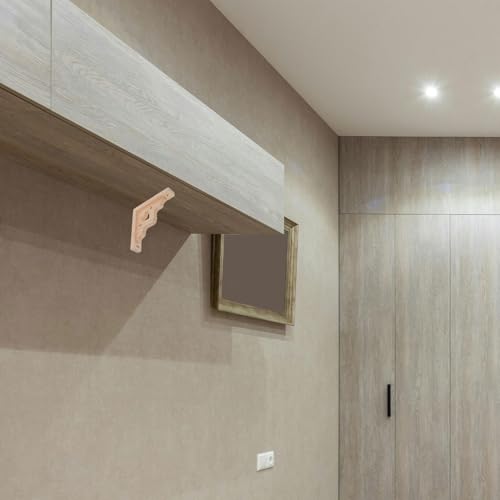 Soporte para estante flotante triangular ORFOFE resistente de pared para balda de madera 8