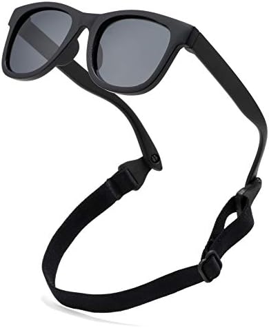 COASION Bendable Polarized Soft Baby Sunglasses with Strap Age 0-24 Months