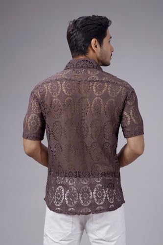 Image of Wear a net Shirt Over a Contrasting t-Shirt or Tank top for a Stylish Layered Look.