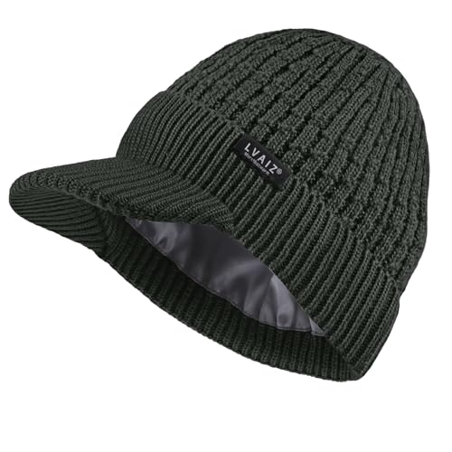 Gorro de invierno para mujer con forro de satén