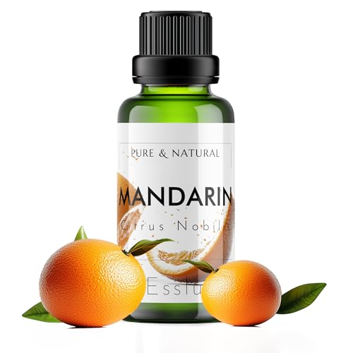 Image of Esslux Mandarin Essential Oil | 100% Pure Natural Oil for Diffuser & Aromatherapy | Ideal for Skin Care, Soap Making, Candles & Perfume | Fresh, Citrusy Scent for a Revitalizing Experience, 120 ML