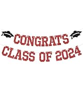Miss Onederful Congrats Class Of 2024 Banner - Black & Green Glitter Graduation Party Decor - View #3