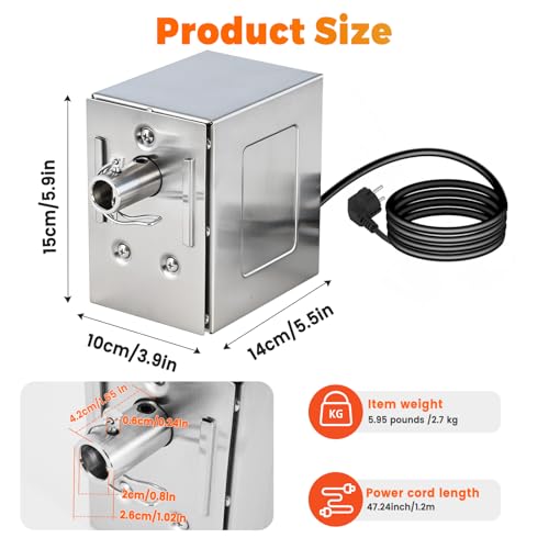 YJINGRUI 45W Grillmotor für Grillspieß, (150-200kg High Torque) Heavy Duty Grillmotoren, Grillspiess Motor für Hähnchen, Rind und Spanferkel – Ideal für Grillfeste, Camping & Feiern