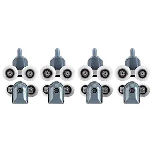 Sliding Shower Door Parts, Fit 5mm Or 6mm Glass Doors Shower Door Rollers, 8PCS Steam Cabin Enclosures Shower Cabins for Showers Massage Cabins