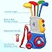 LPFG Toddler Golf Set, Kids Golf Set for Ages 1 2 3 4 5 Years Old Boys Girls with 4 Plastic Golf Clubs 10 Balls, Indoor Outdoor Baby Toddler Golf Clubs Set Toy with Cart Birthday Gifts Blue