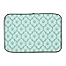 Bone Dry CAMZ36738 DII Microfiber Pet Mat for Food Water Treats 12X18 Ultra-Absorbent & Machine Washable Food Mat for Dogs and Cats-Green Lattice Paw, Small, Lattice Green