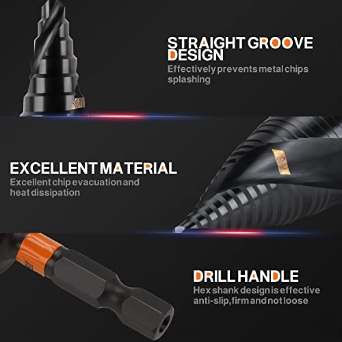 Kseibi 5750 Unibit 3-Piece High-Speed Steel Step Drill Bit Set thumb #7